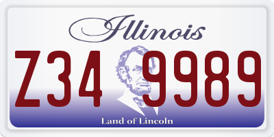 IL license plate Z349989
