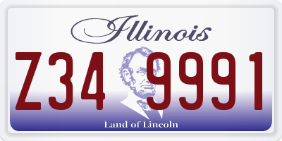 IL license plate Z349991