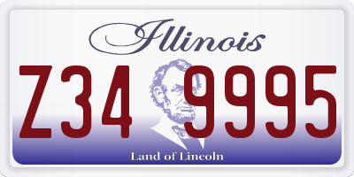 IL license plate Z349995