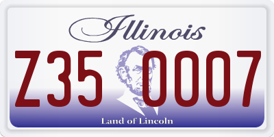 IL license plate Z350007