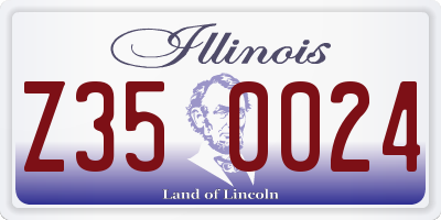 IL license plate Z350024