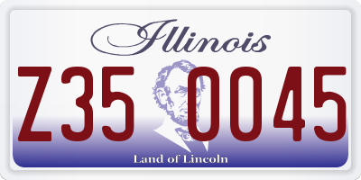 IL license plate Z350045