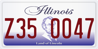 IL license plate Z350047