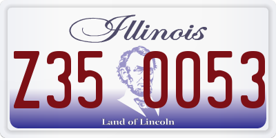 IL license plate Z350053