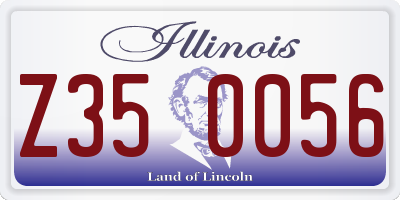 IL license plate Z350056