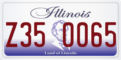 IL license plate Z350065