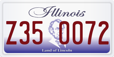 IL license plate Z350072