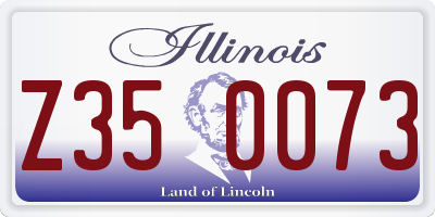 IL license plate Z350073