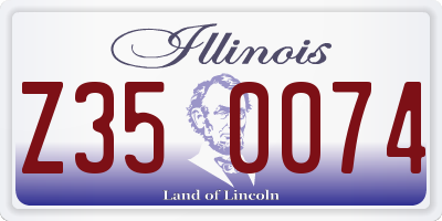 IL license plate Z350074