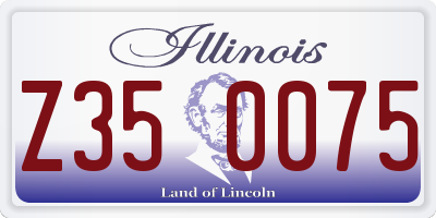IL license plate Z350075