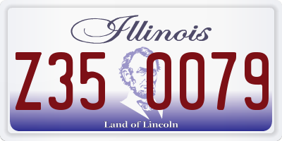 IL license plate Z350079