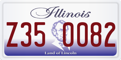 IL license plate Z350082