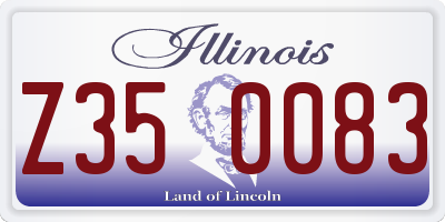IL license plate Z350083