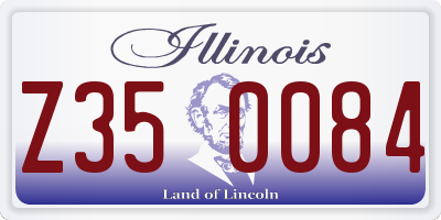 IL license plate Z350084