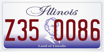 IL license plate Z350086