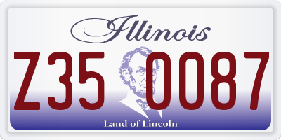 IL license plate Z350087