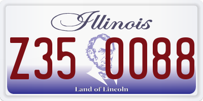 IL license plate Z350088