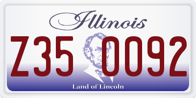 IL license plate Z350092