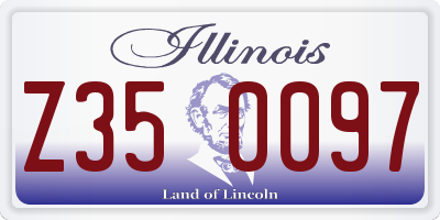 IL license plate Z350097