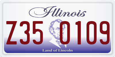 IL license plate Z350109