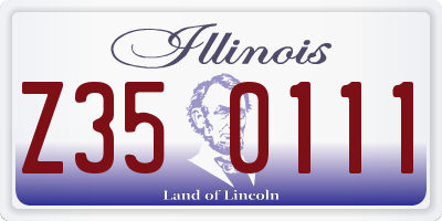 IL license plate Z350111