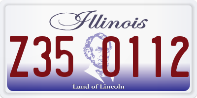 IL license plate Z350112