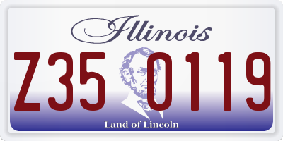 IL license plate Z350119