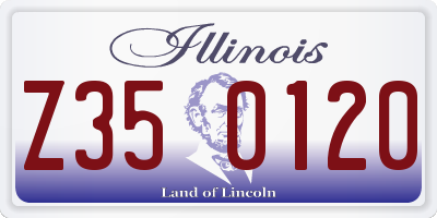 IL license plate Z350120