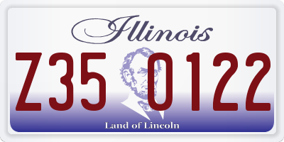 IL license plate Z350122