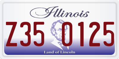 IL license plate Z350125
