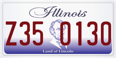 IL license plate Z350130