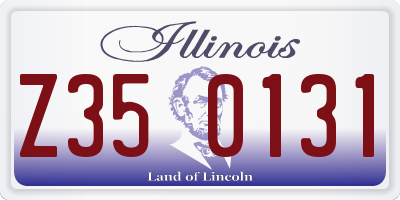 IL license plate Z350131