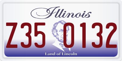 IL license plate Z350132