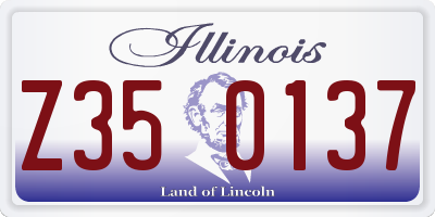 IL license plate Z350137