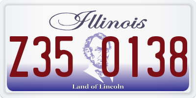 IL license plate Z350138