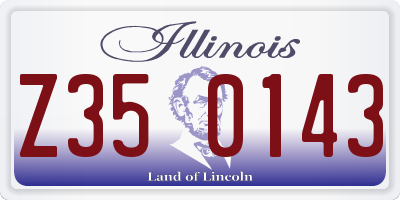 IL license plate Z350143
