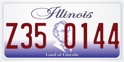 IL license plate Z350144