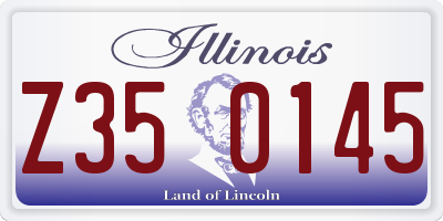 IL license plate Z350145