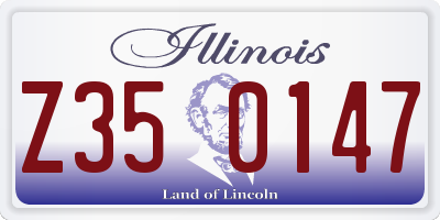 IL license plate Z350147