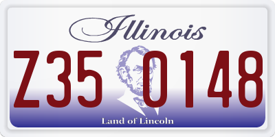 IL license plate Z350148