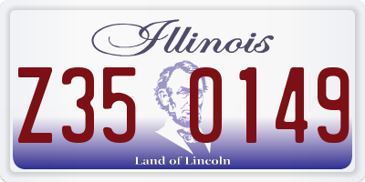 IL license plate Z350149