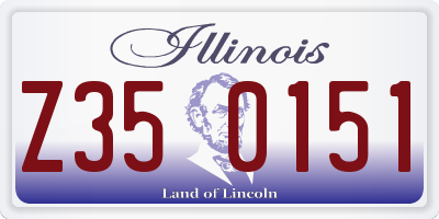 IL license plate Z350151