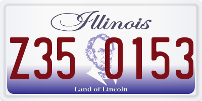 IL license plate Z350153