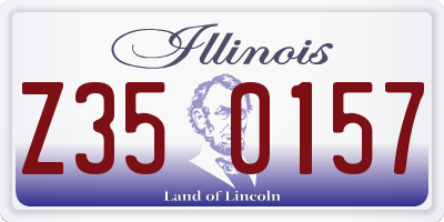 IL license plate Z350157