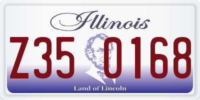 IL license plate Z350168