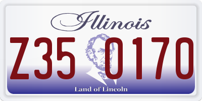 IL license plate Z350170