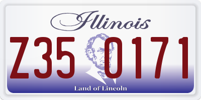 IL license plate Z350171