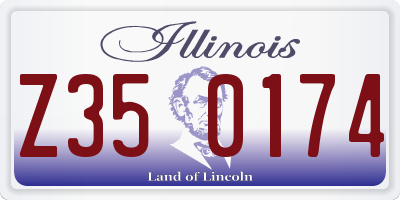 IL license plate Z350174