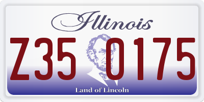 IL license plate Z350175
