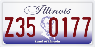IL license plate Z350177
